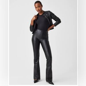 Spanx leather-like flare pant